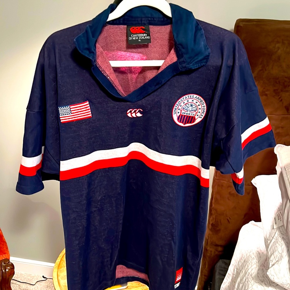 Canterbury 100% authentic game worn jersey, 2001 Combined Services Rugby…